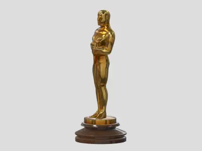 Oscar Award Low Poly Gold Low-poly 3D model