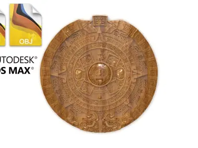 Mayan calendar 3d model for cnc 3dprint 3D model