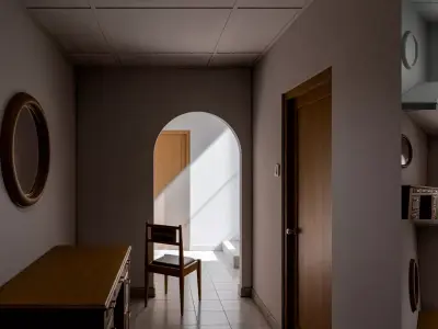 Forgotten Corner Interior Low-poly 3D model