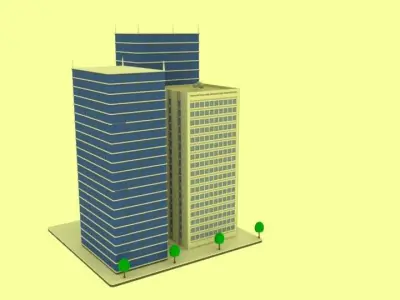 Modern Buildings 3D model