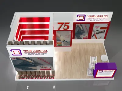 Booth Exhibition Stand a203 b noseg 3D model