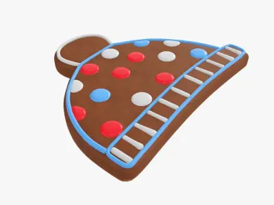 Cookie hat Christmas 3D model