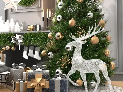 Christmas Interior Decoration 3D model