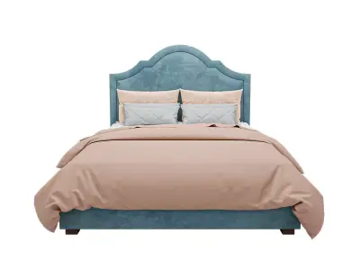 Classic Luxury Upholstered Bed 3D model