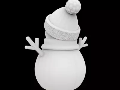 Cute Snowman Figurine 3D Printable Model 3D print model