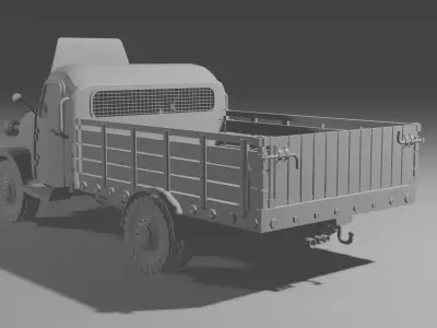 Soviet truck VAZ 3D model