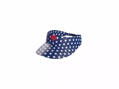 Low-Poly Visor Cap 06 Low-poly 3D model