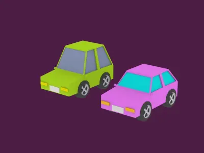 Car models Pack Low-poly 3D model