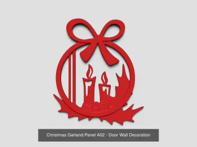 06 Christmas Garlands Panel Collection - Door Decoration