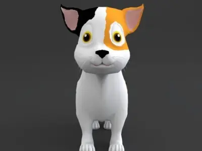 Cat Cartoon Low-poly 3D model buy