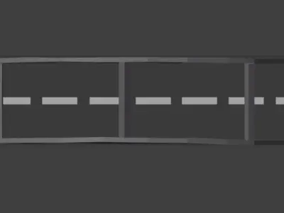 Arched Metal Bridge Low-poly 3D model