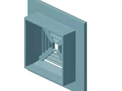 Plastic Square Air Conditioning Vent Toy 3D model