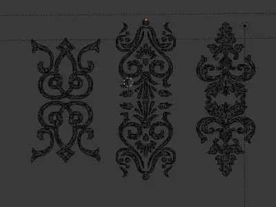 Collection carved decor  06  3D model 3D model