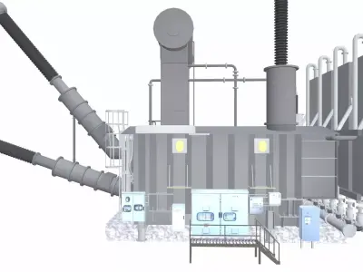 Converter Transformer Delta Low-poly 3D model