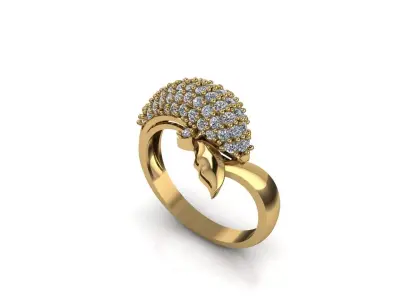 Dolphin diamond ring 3D print model