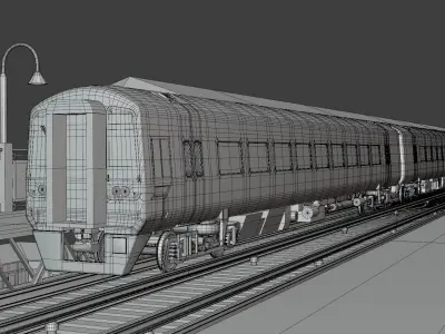 British railway station 3D model