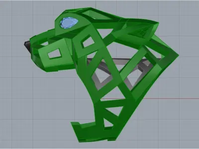 jewelry ring with stones 3D print model