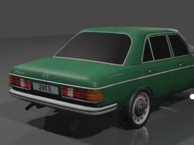 MERCEDES-BENZ W123 280E low poly car Low-poly 3D model