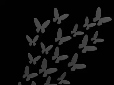 Butterfly Geometrical Furniture Design Low-poly 3D model