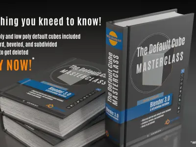The Default Cube Masterclass Book Low-poly 3D model