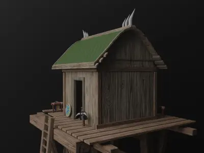  3D tower models Low-poly 3D model