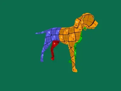 BloodHound Dog Low-poly 3D model