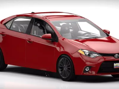 COROLLA 2014 SE  Low-poly 3D model