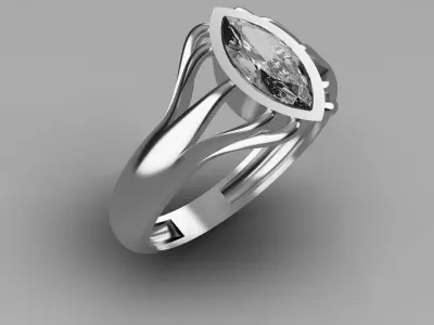 Birthstone rings 3D print model