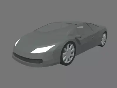 Low Poly Sport Car 01 Low-poly 3D model