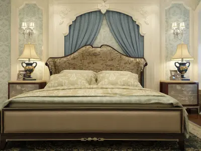 Bedroom with Sillbed in Royal Style 3D model