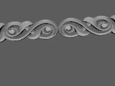 Central decor ornament for furniture 3D model 66