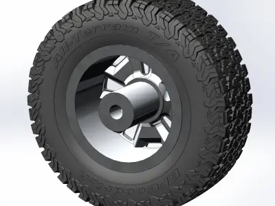 Wheel Quadratec Hardrock for scale model 3D print model