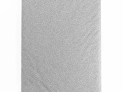 Shaggy Sheepskin Gray Rug 3D model