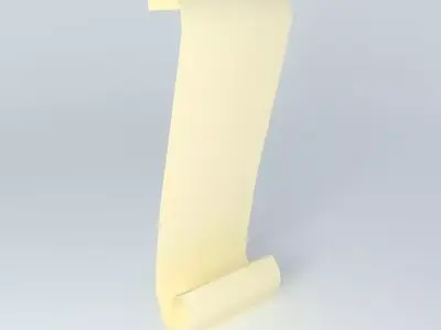Papyrus paper note Free 3D model