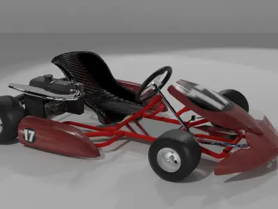 Go-kart go kart Low-poly 3D model