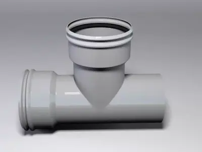 Plastic Pipe Tee 3D model