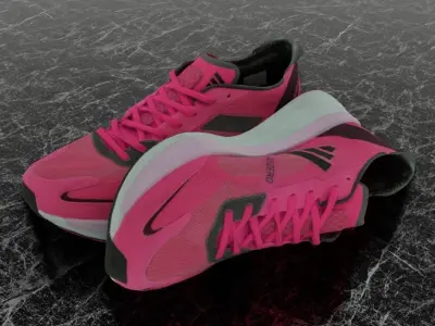 ADIDAS ADIZERO BOSTON 11 3D SHOES - PINK Low-poly 3D model