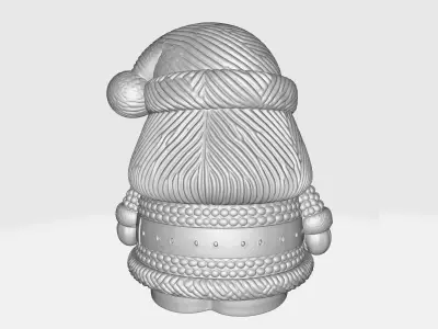 Cute Santa Claus 3D Print Adorable Christmas Figurine 3D print model