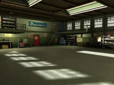 Game Ready Vintage Garage Low-poly 3D model