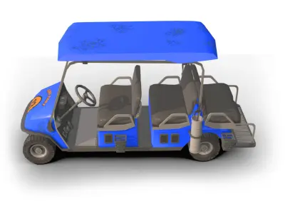 Golf Cart Low-poly 3D model