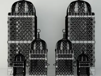 Mimosa Lanterns 3D model