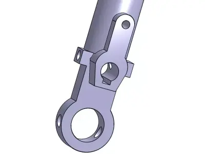 Industrial Clevis Shaft Connector High Precision Mechanical Part 3D model