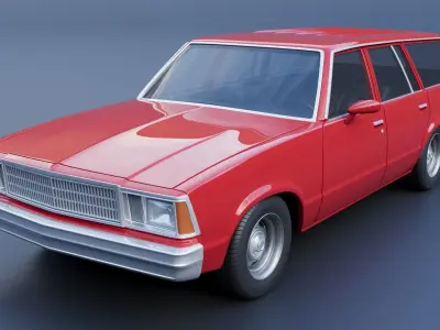 Chevrolet Malibu Wagon 1980 3D print model