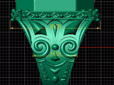 Emerald Regal Signet Ring 3D print model