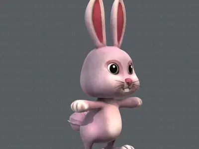 Rabbit V01 Low-poly 3D model