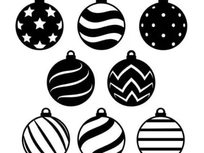 Christmas Ornament - Pendant - Christmas Tree Set 3D print model