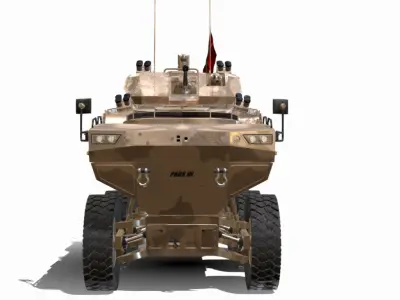 PARS lll 6X6 Low-poly 3D model