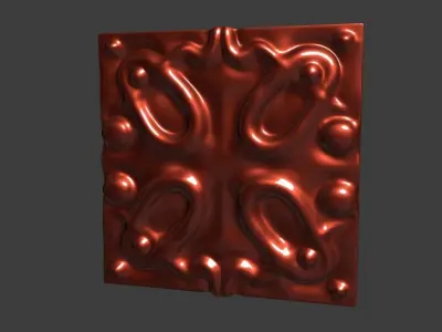 Square relief 3D Print model Free 3D print model