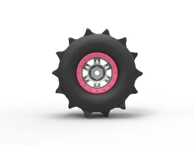 Wheel of Formula off road Version 2 Scale 1 to 25 3D print model