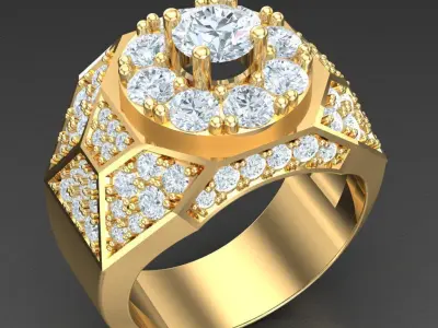 Luxury Men Rings Designs 5MR062 3D print model